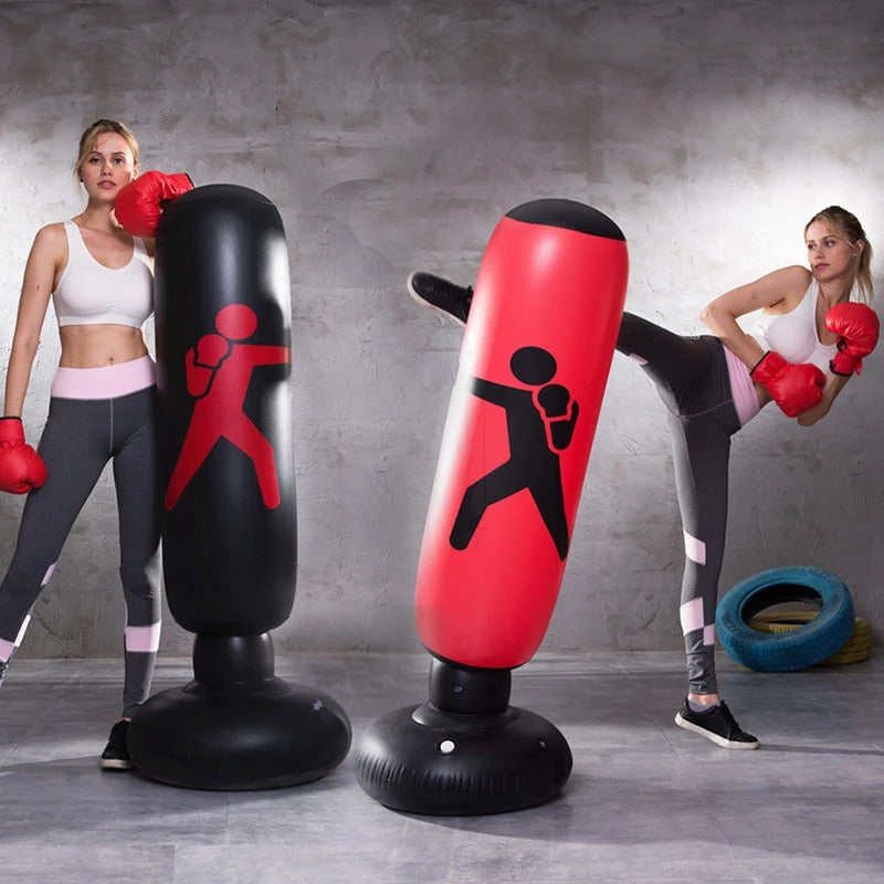 Inflatable Punching Bag Trainer Fitness-6