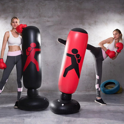 Inflatable Punching Bag Trainer Fitness-6