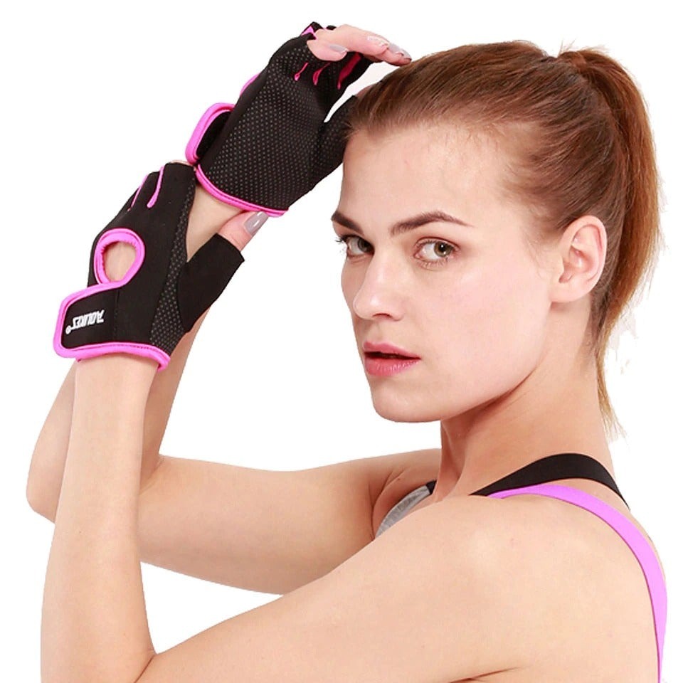 Anti-Slip Half Finger Gym Gloves Fitness-5