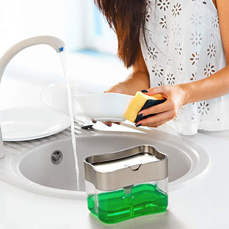 Double Layer Sponge & Soap Rack Home Essentials-7