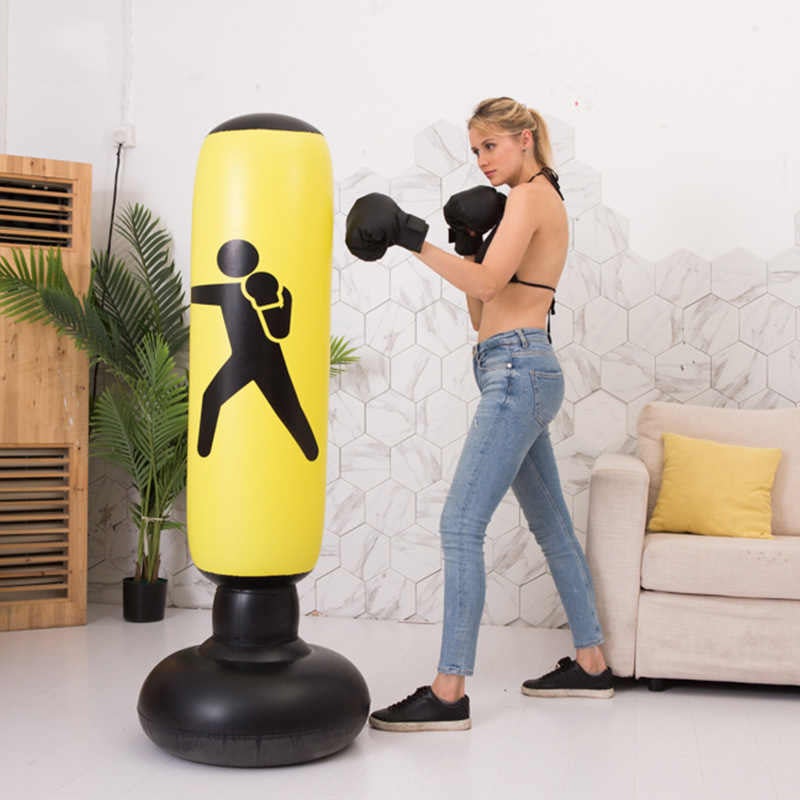 Inflatable Punching Bag Trainer Fitness-6