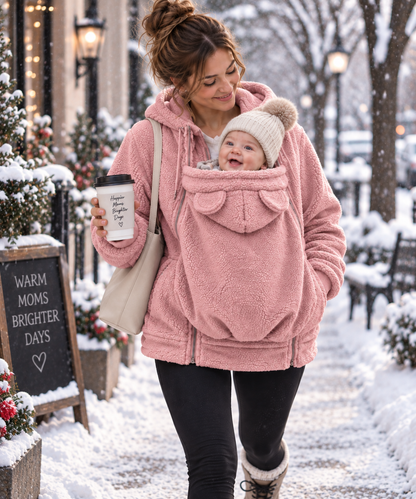 Nevio 2-in-1 Maternity & Babywearing Fleece Jacket – Cozy Pregnancy & Baby Carrier Coat Nevio