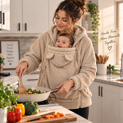 Nevio 2-in-1 Maternity & Babywearing Fleece Jacket – Cozy Pregnancy & Baby Carrier Coat Nevio